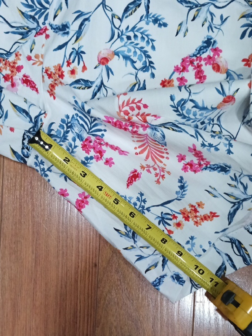 Chico's White Floral Bermuda Shorts with Blue, Pink & Orange Print - Picture 8 of 10